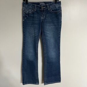 Vanity Premium Dakota Bootcut Jeans Womens 31x29.5 Dark Wash Stretch Denim